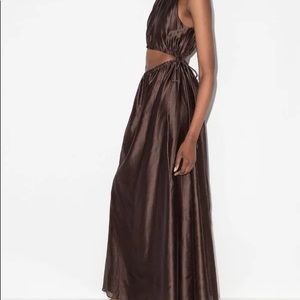 SIR - Anje Cutout Cotton-Silk Maxi Dress